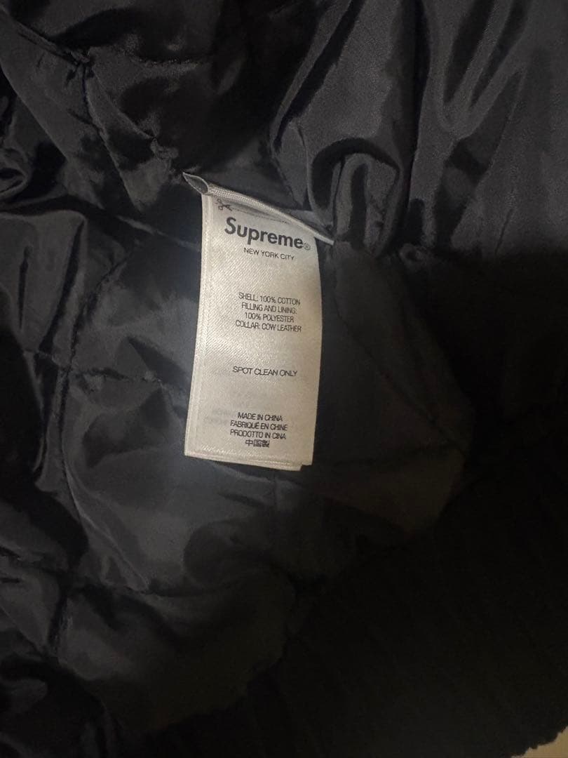 ジャケット・アウター Supreme Leather Collar Utility Jacket L