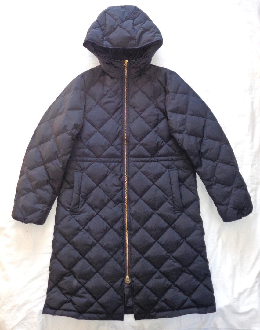 美品 VERYベストダウン大賞 TAION×UNFILO Aラインコート L紺