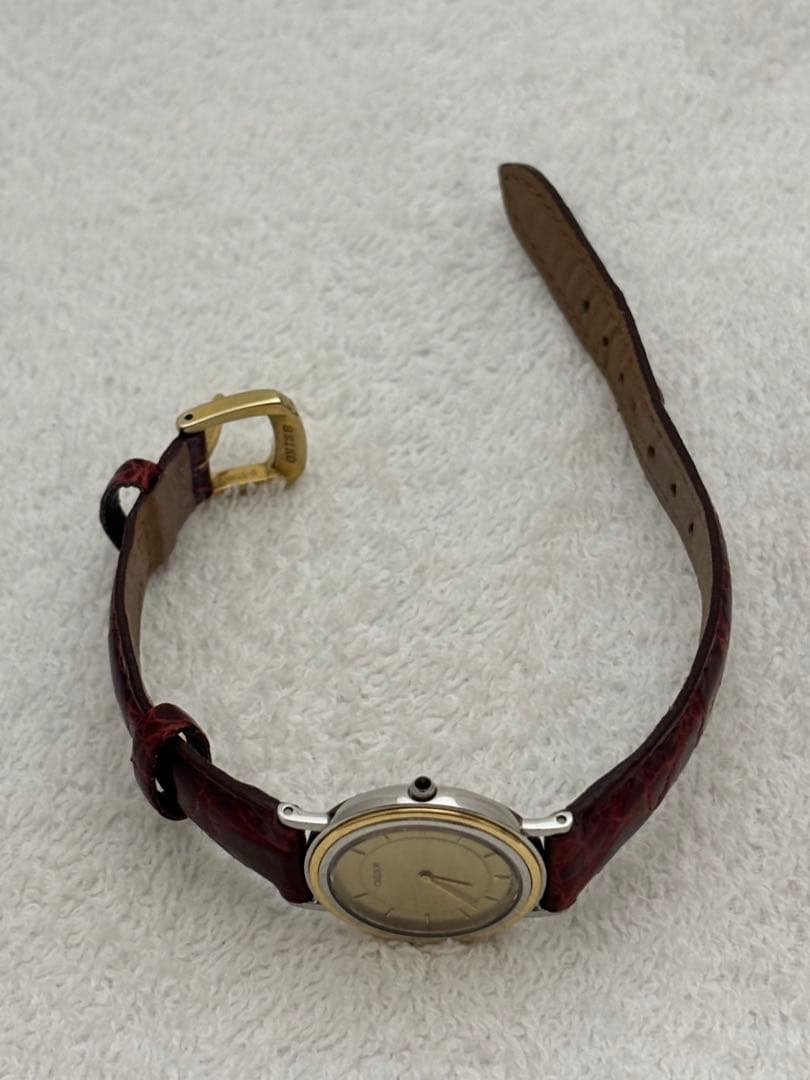 【美品】セイコー クレドール 18KT クォーツ【2F70-0150】【稼働品】