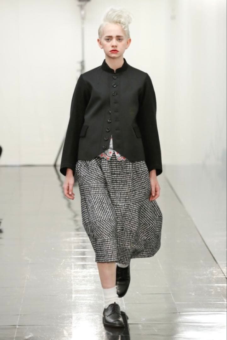 トリココムデギャルソン 18AW 連ボタン 異素材切替 スタンドカラージャケット
