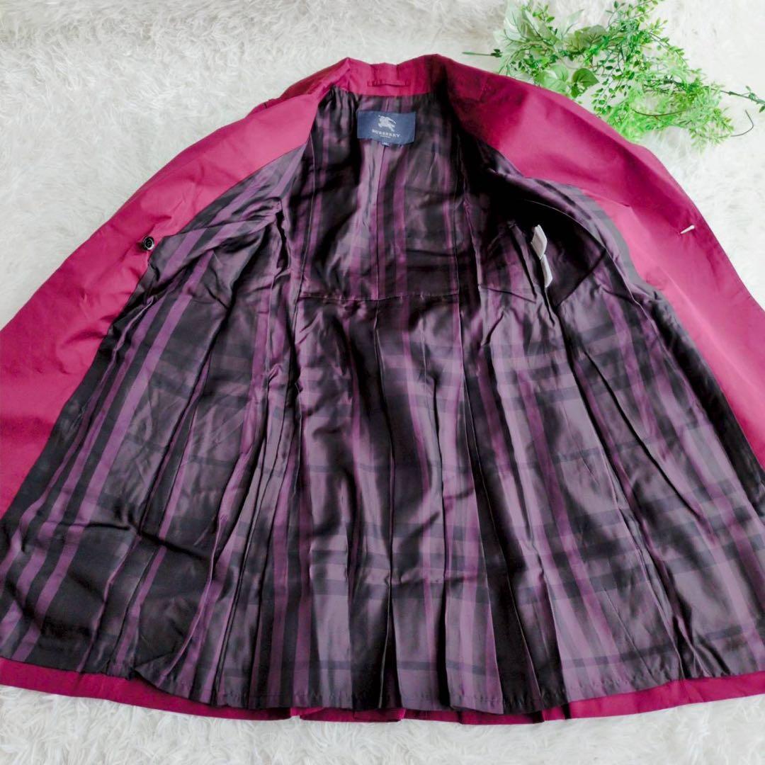 ◾︎希少◾︎ バーバリーロンドン トレンチコート ボルドー ノバチェック 2XL