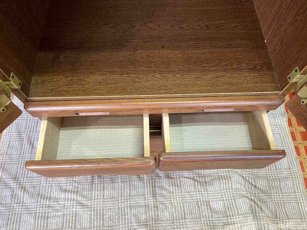 【アンティーク】天然木 キャビネット ミドル仏壇 モダン 引出し棚