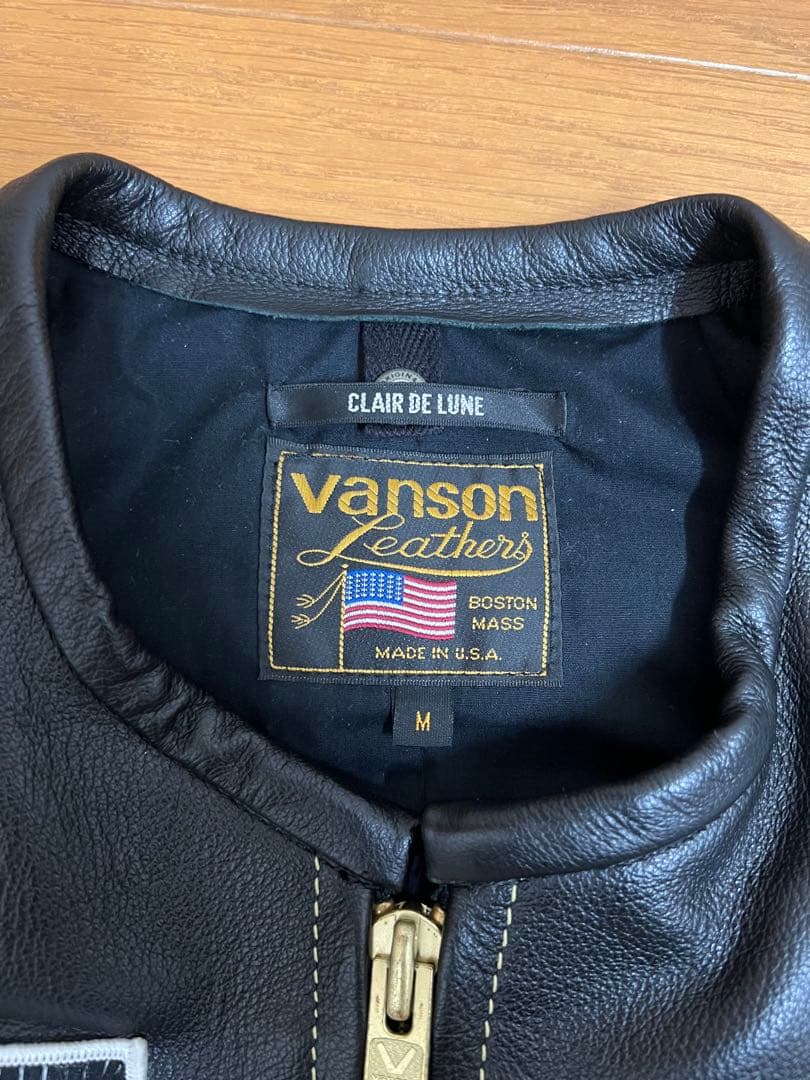 VANSON× CLAIR DE LUNE サイズMライダース(L〜XL相当）