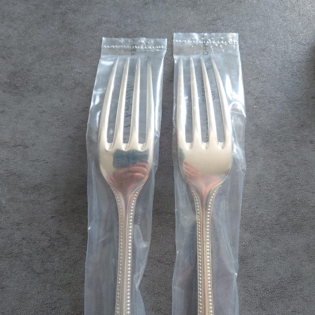 クリストフル パール 未開封 テーブルフォーク 2点