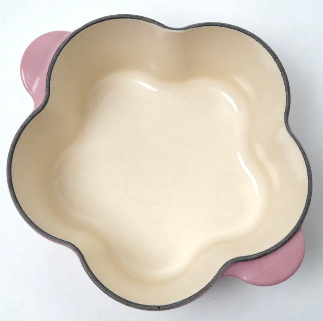 【美品】LE CREUSET　ココット フルール フレンチローズ　20cm