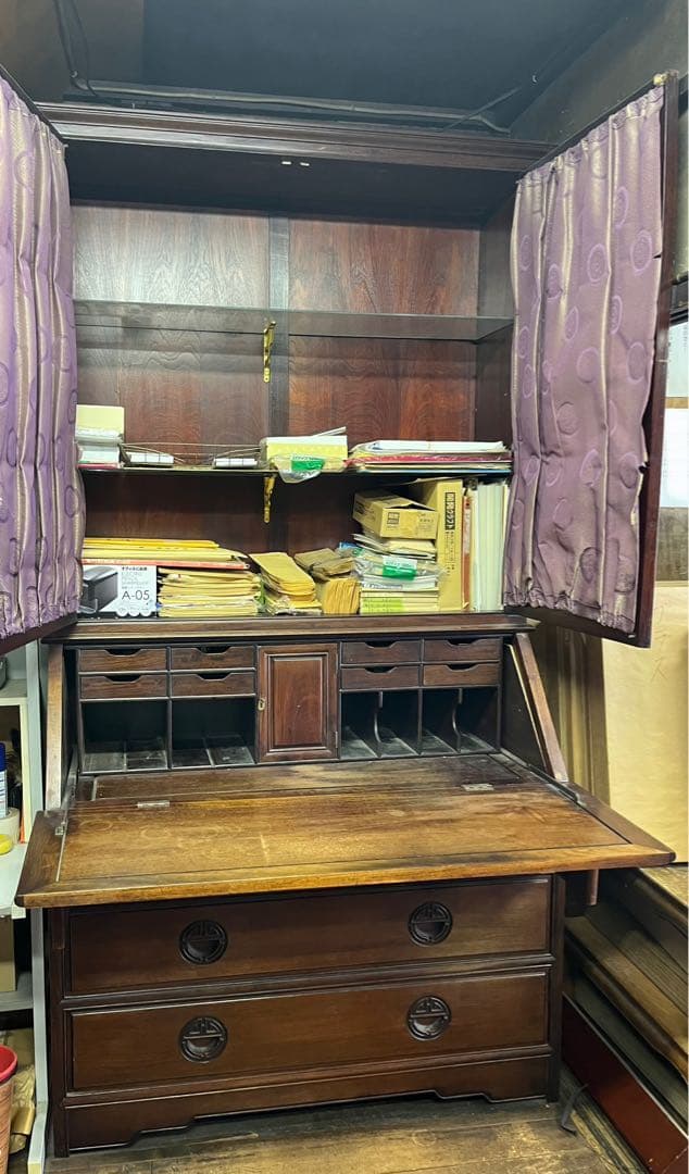 希少 ライティングピューロー デスク チェスト インテリア アンティーク 年代物