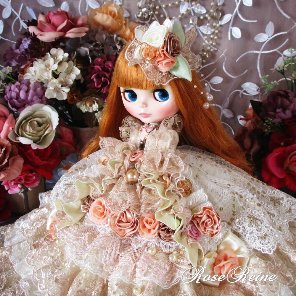 fページ アンネローゼ王妃 高貴なハニーピンクのミルフィーユドールドレス