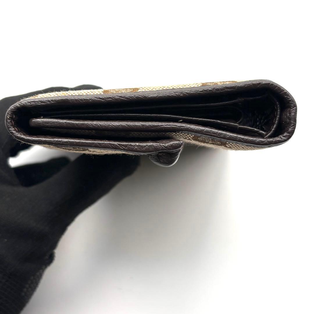 グッチ 3つ折り財布 バンブー GGキャンバス 長財布 レザー 箱