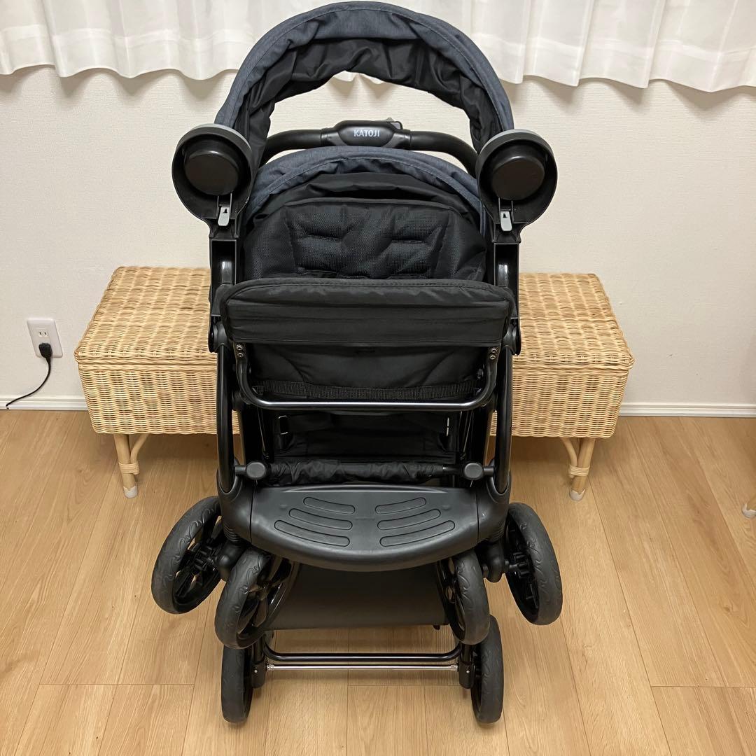 美品 KATOJI 2人乗り ベビーカー 二人でゴーDX
