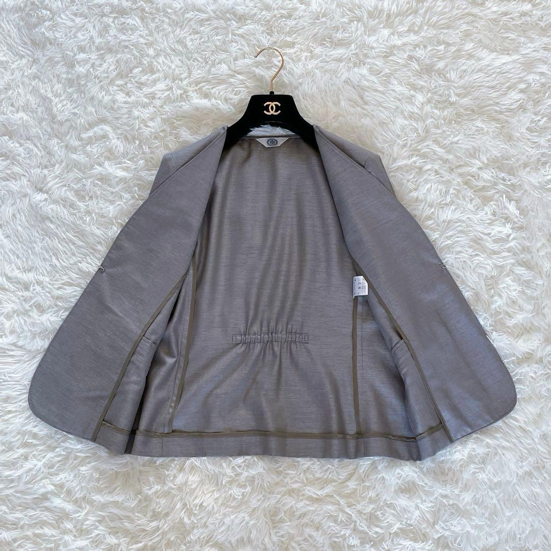 美品✨【ジェイプレス】ノーカラージャケット パンツ セットアップ 洗えるUV速乾
