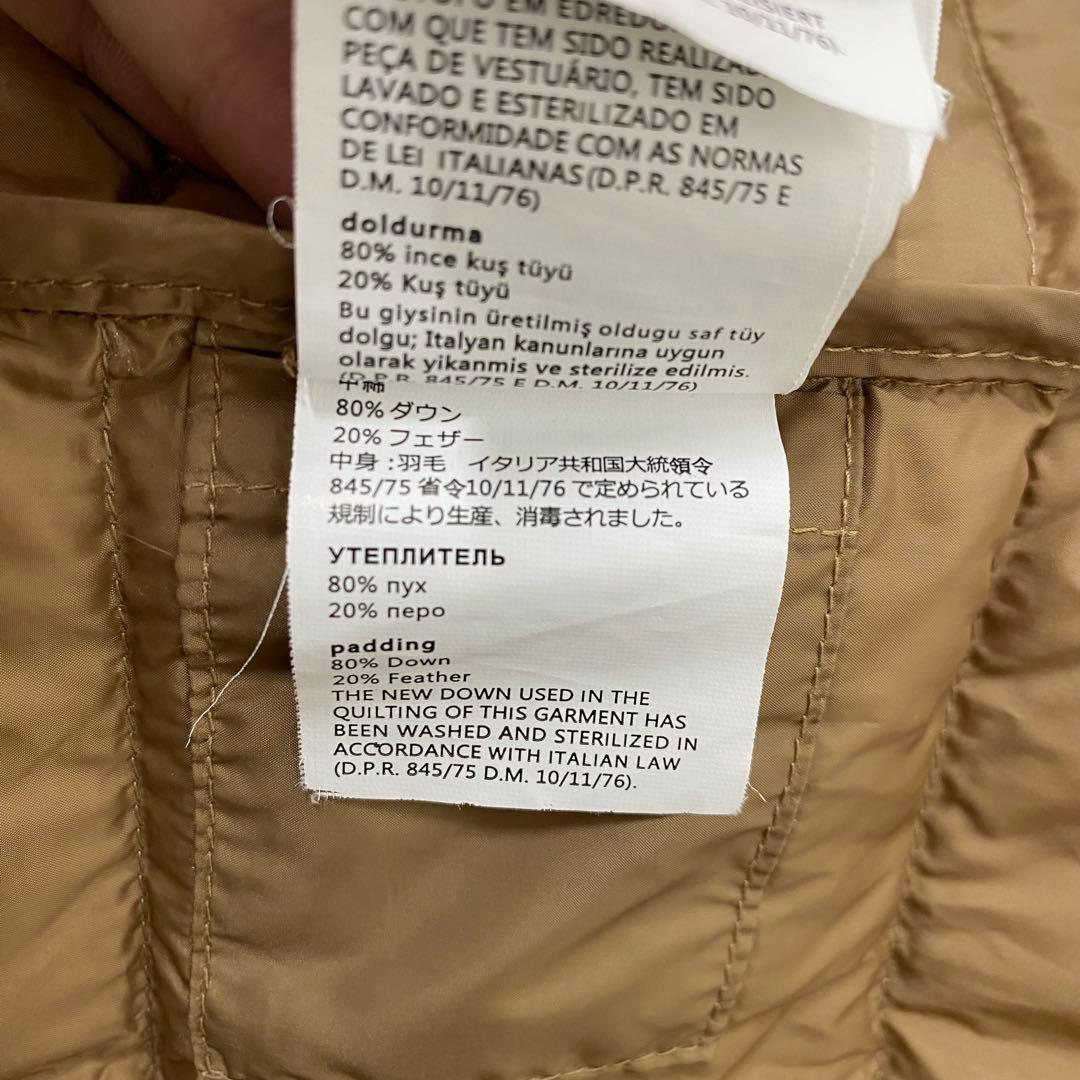 【美品】36 マックスマーラ ダウンベスト レディース フード ジップ ボタン