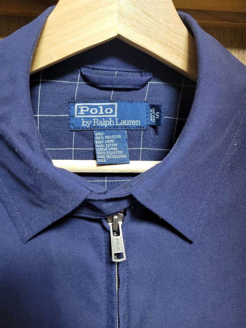 【美品】ラルフローレン スイングトップ ネイビー S 色褪せなし チェック裏地