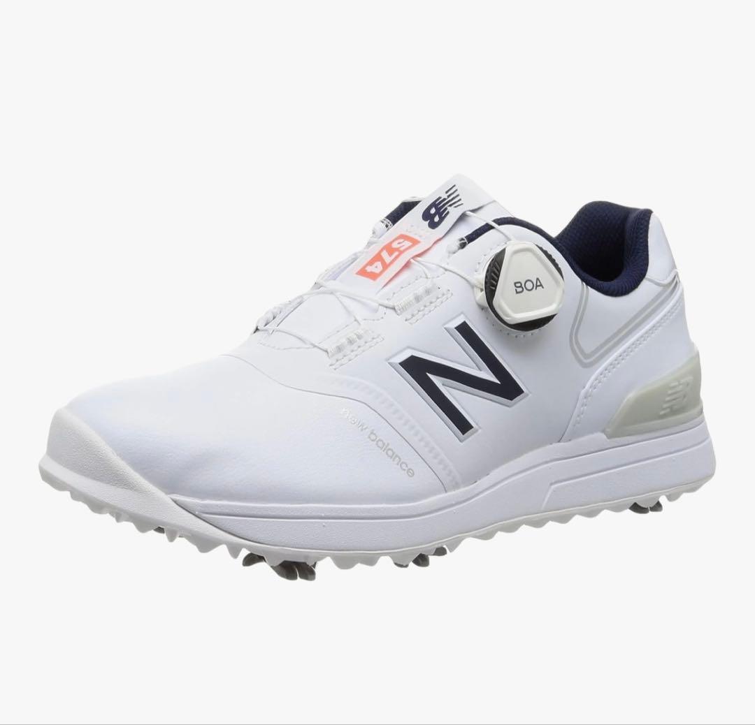 23.5cm New Balance 574 ゴルフシューズ BOAシステム