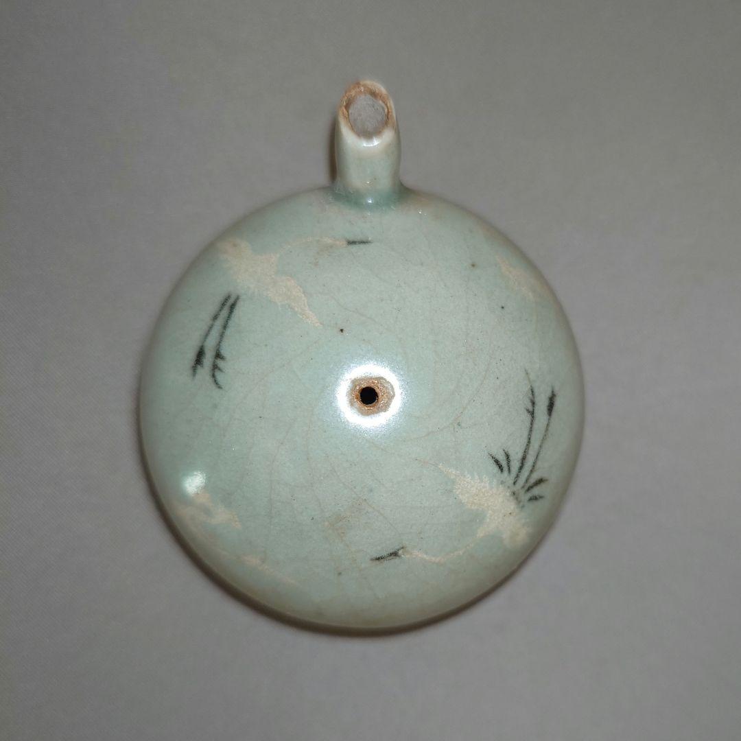 高麗青磁 『象嵌双鶴紋水滴』 硯滴　水注　朝鮮　古陶磁　古美術　民芸