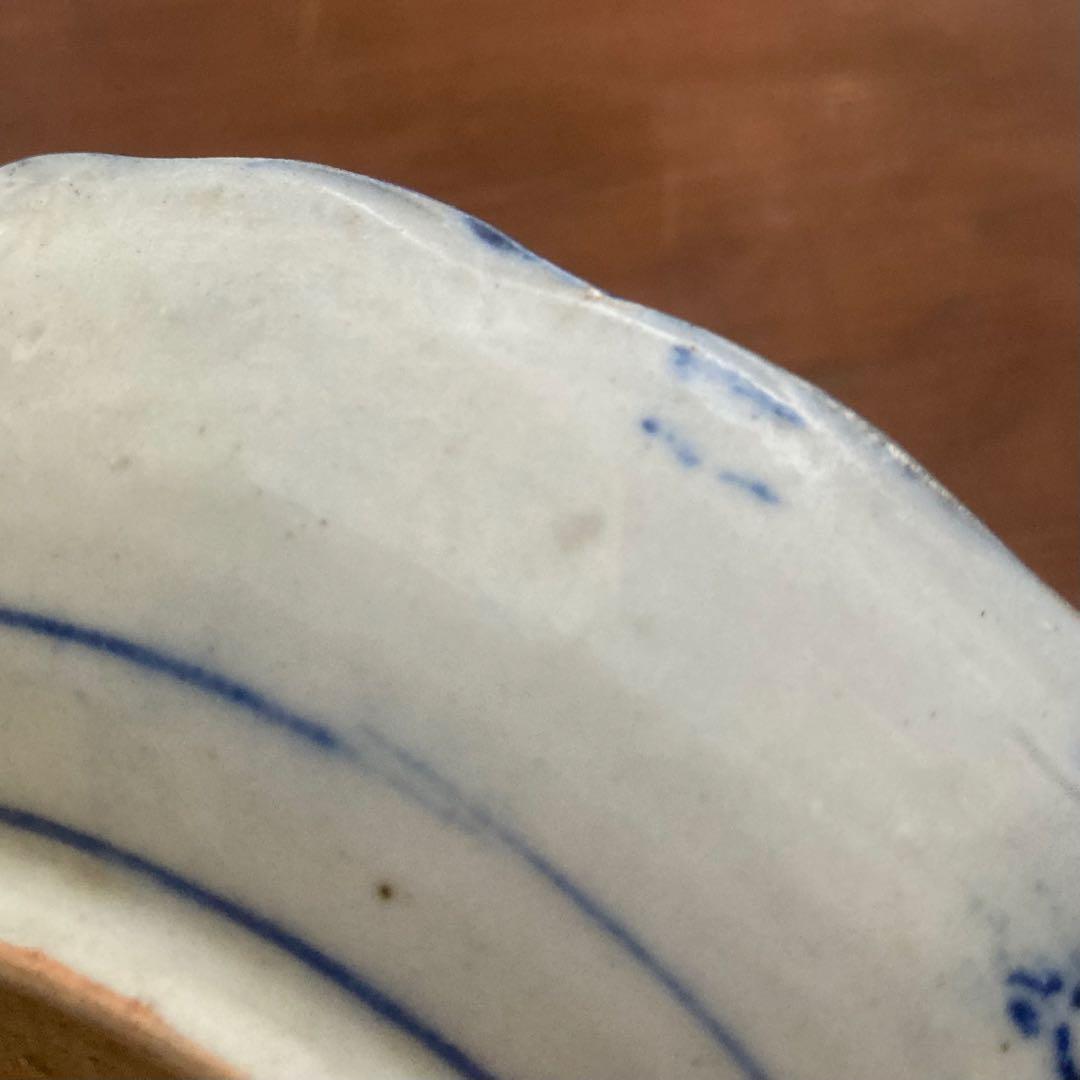 梅印判膾皿　中皿　小皿　雅姫や微塵唐草、染付、統制陶器や白山陶器、キナリノ好きに