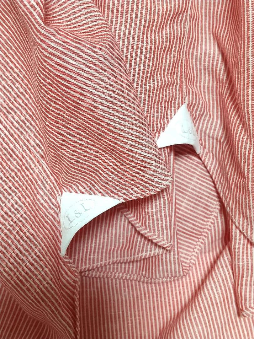 LIVERANO&LIVERANO リベラーノリベラーノ 麻綿 ストライプシャツ