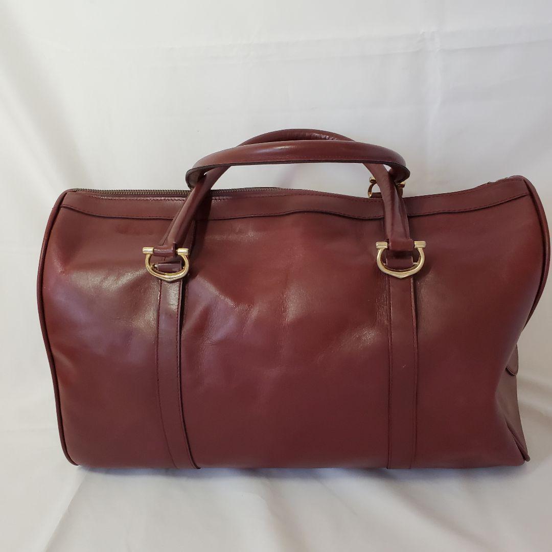 Cartier バーガンディ ボストンバッグ