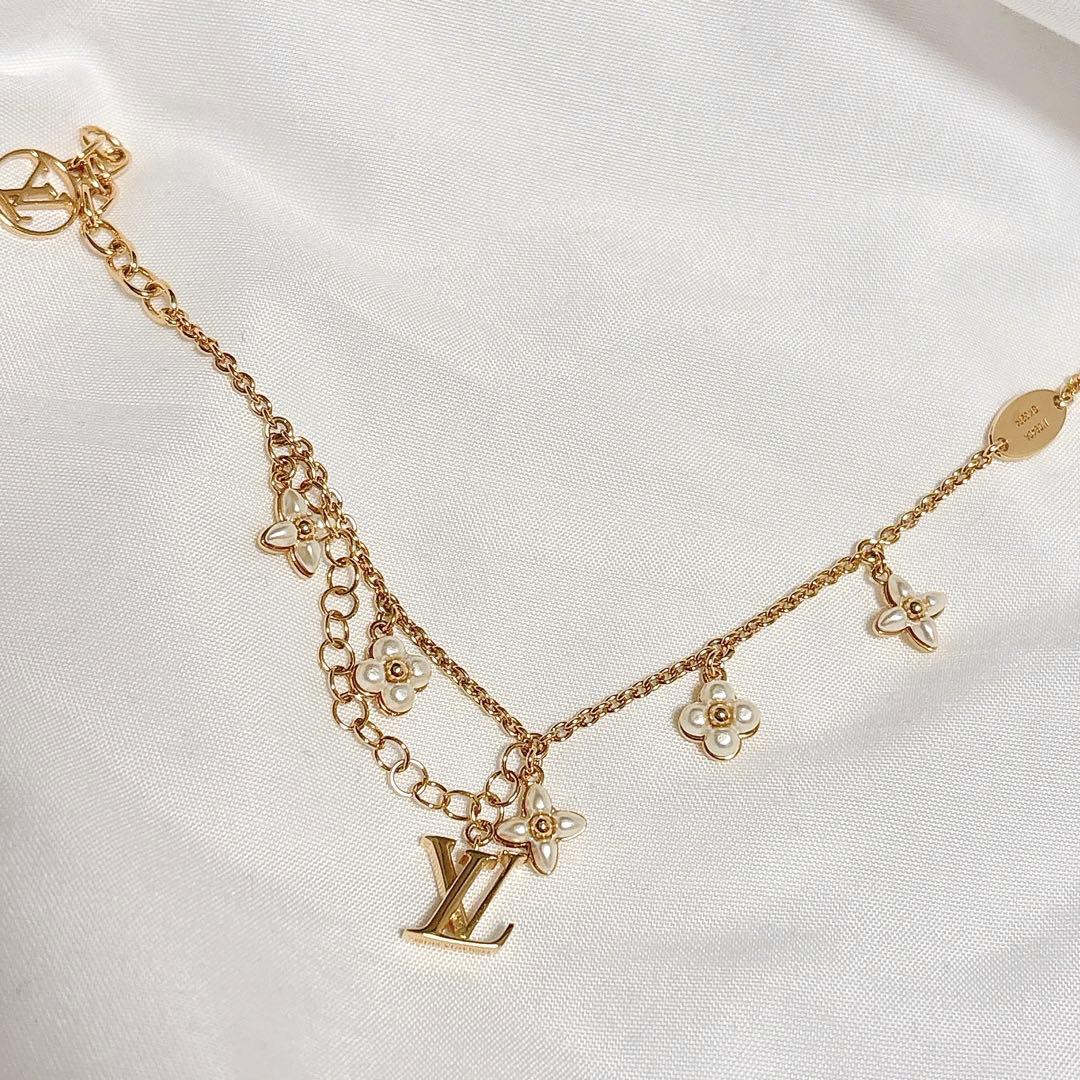 【( ¨̮ )✌︎︎✌︎︎】 ルイヴィトンブレスレット　LVフローラグラム　パール