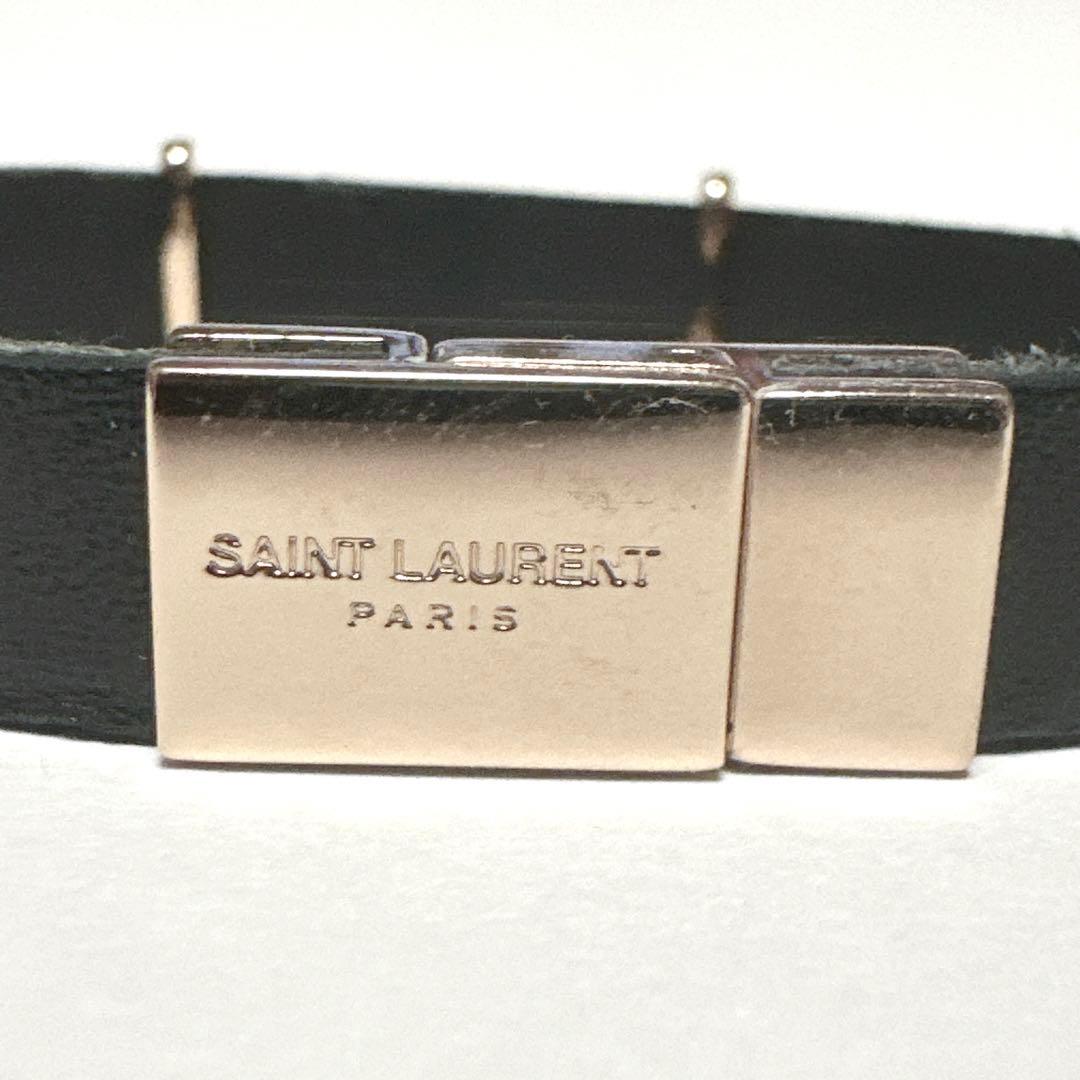美品　SAINT LAURENT 　サンローラン　ブレスレット　バングル　レザー
