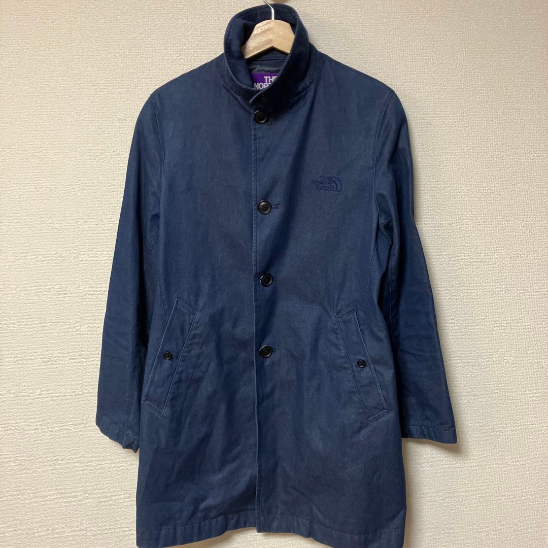 美品　ノースフェイス　ステンカラーコート　デニムネイビー　チャオパニックコラボ