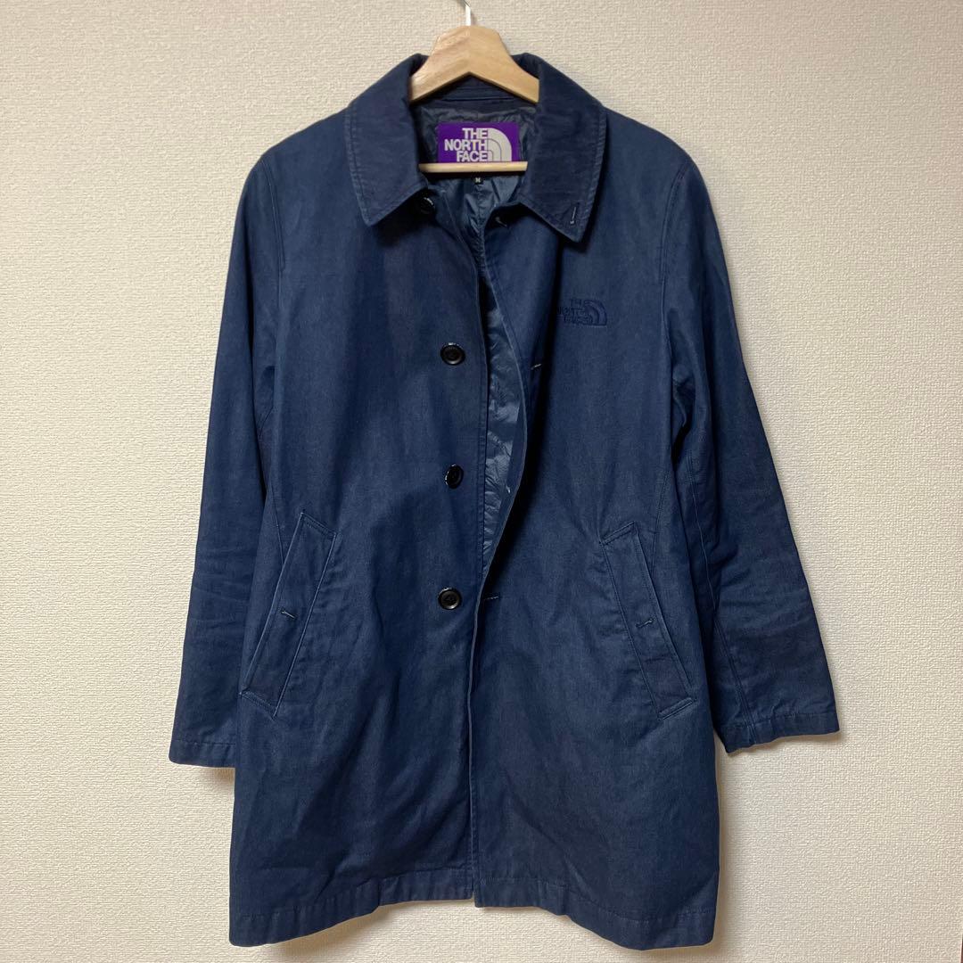 美品　ノースフェイス　ステンカラーコート　デニムネイビー　チャオパニックコラボ