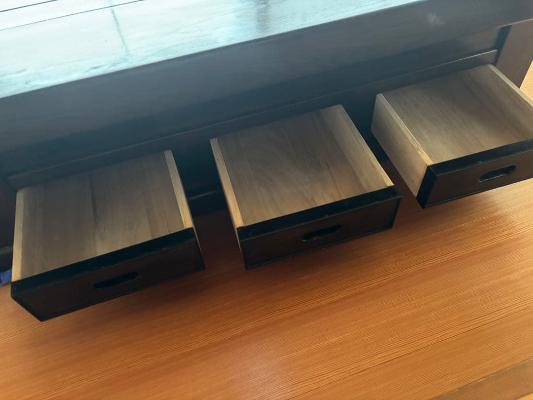 囲炉裏付き木製ちゃぶ台