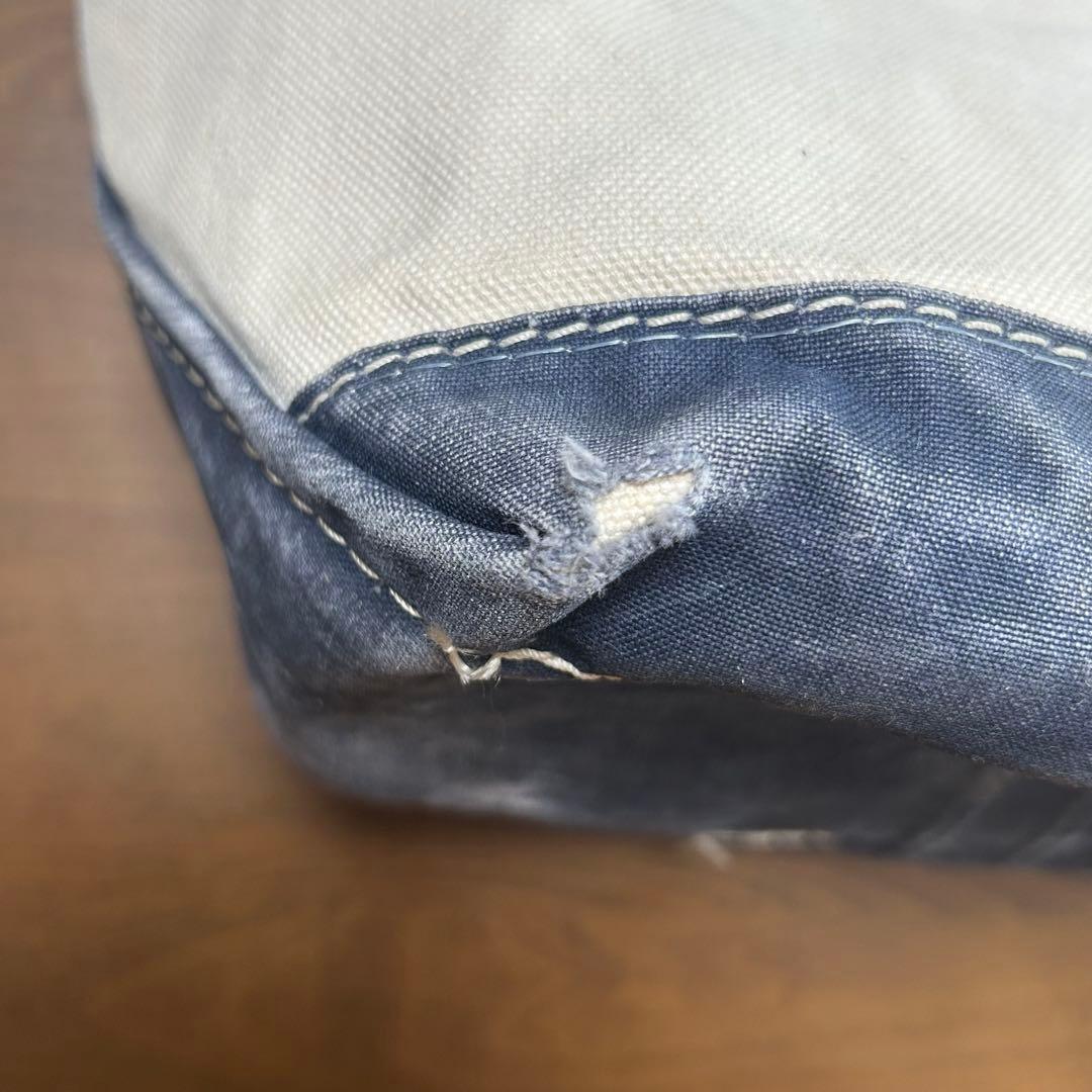 L Lビーントートバッグ　ネイビー　ラージ　80's