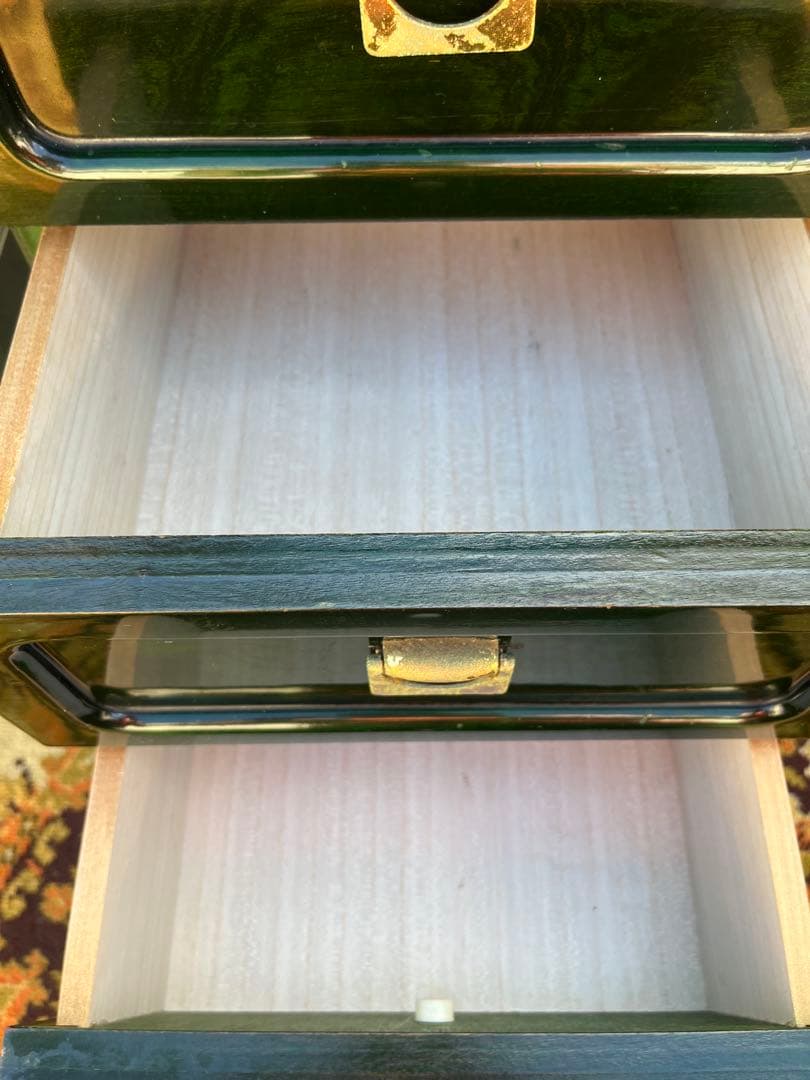 ドレッサー 鏡台 緑 昭和レトロ 当時物 アンティーク ビンテージ インテリア