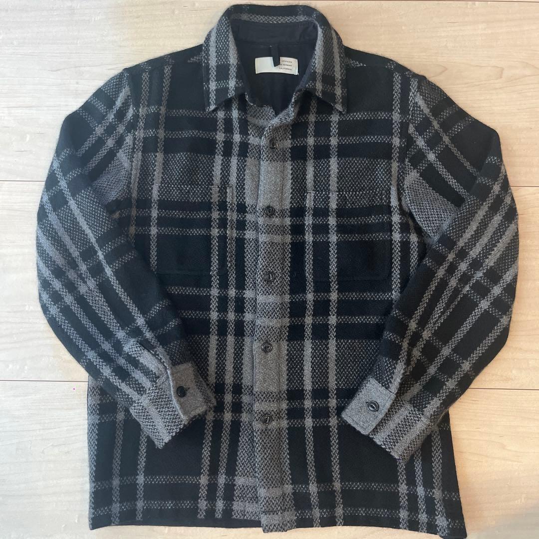 Ron Herman カシミヤ100% チェック柄シャツジャケット