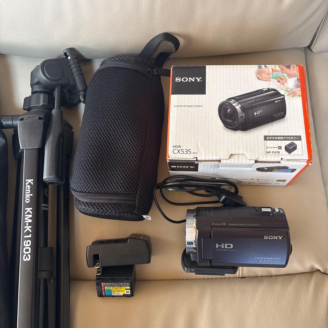 Sony HDR-CX535 ビデオカメラと三脚セット