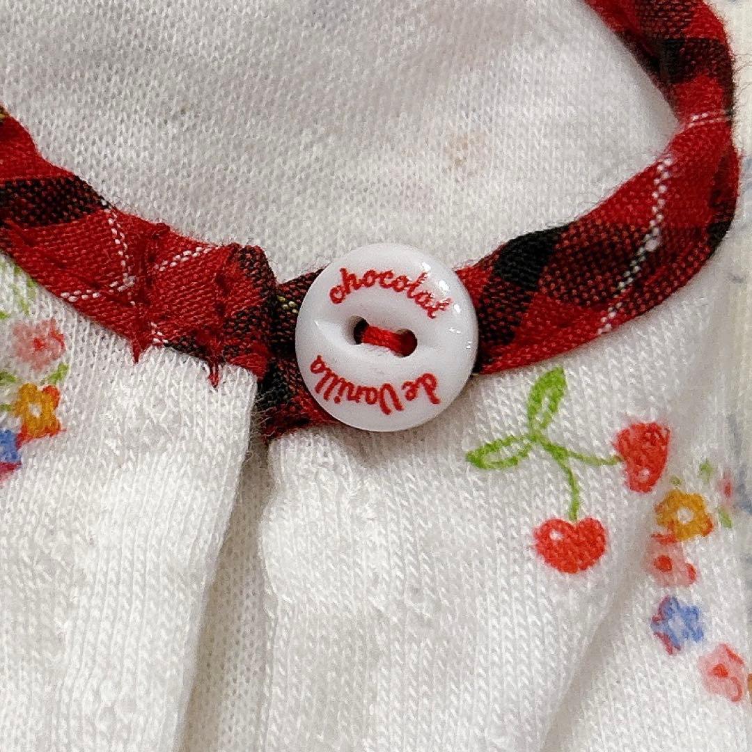 アトリエgg★ローラ☆フラワーハート小さめ21★ガーゼワンピースチェリー