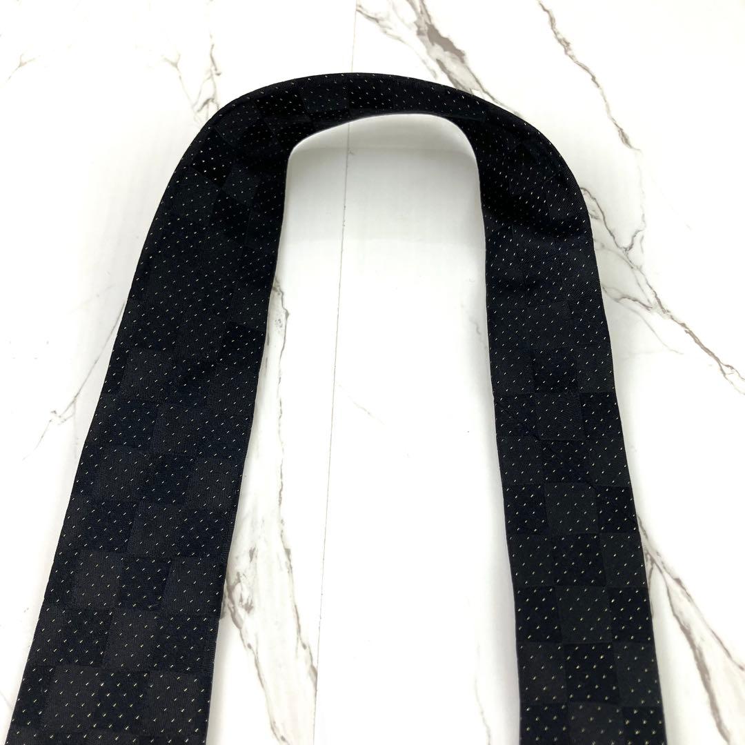 candy　極美品　ルイヴィトン　ネクタイ　チェンジタイ　ダミエ　メタル混