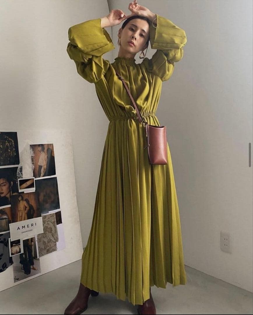 AMERI undressed 2way pleats dress ワンピース