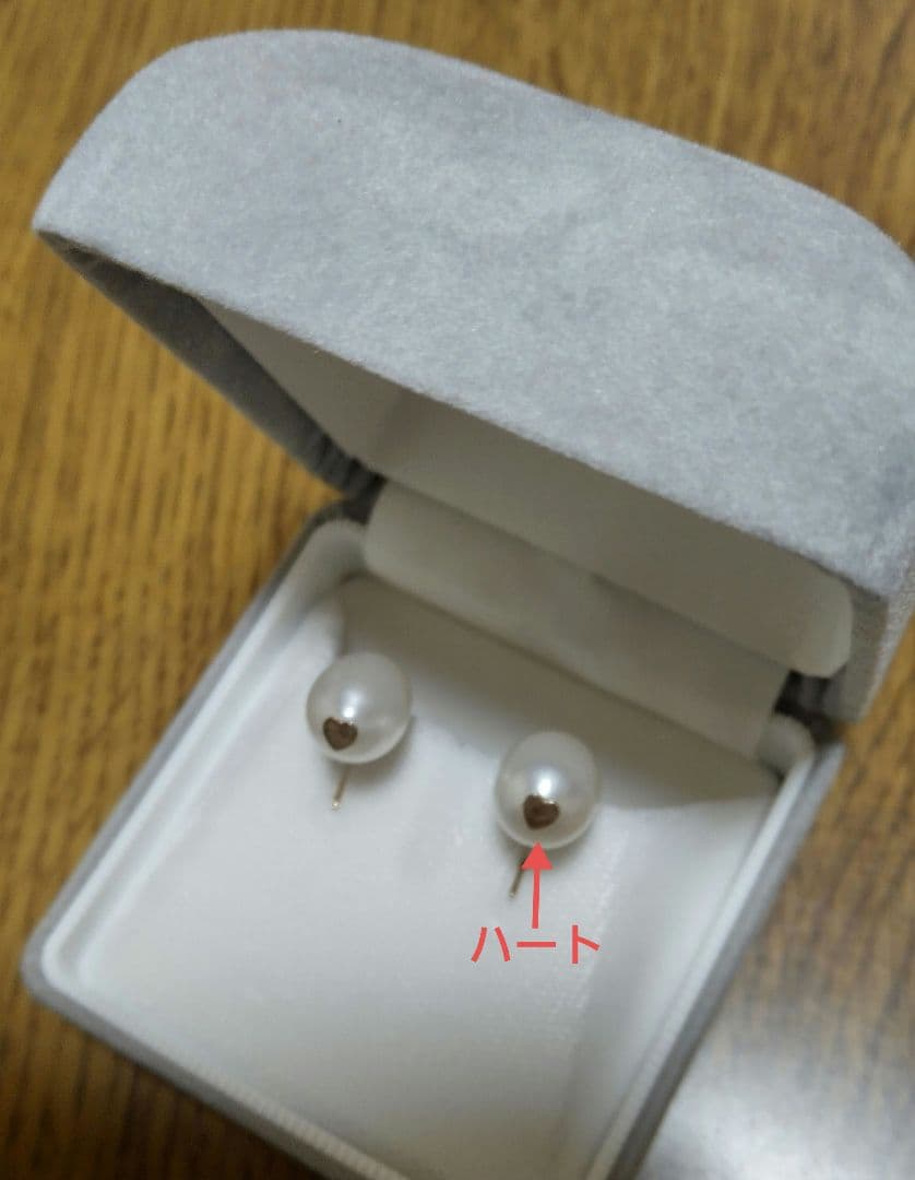 美品 ポンテヴェキオ フレッシュウォーターパール ピアス フック K10 ハート