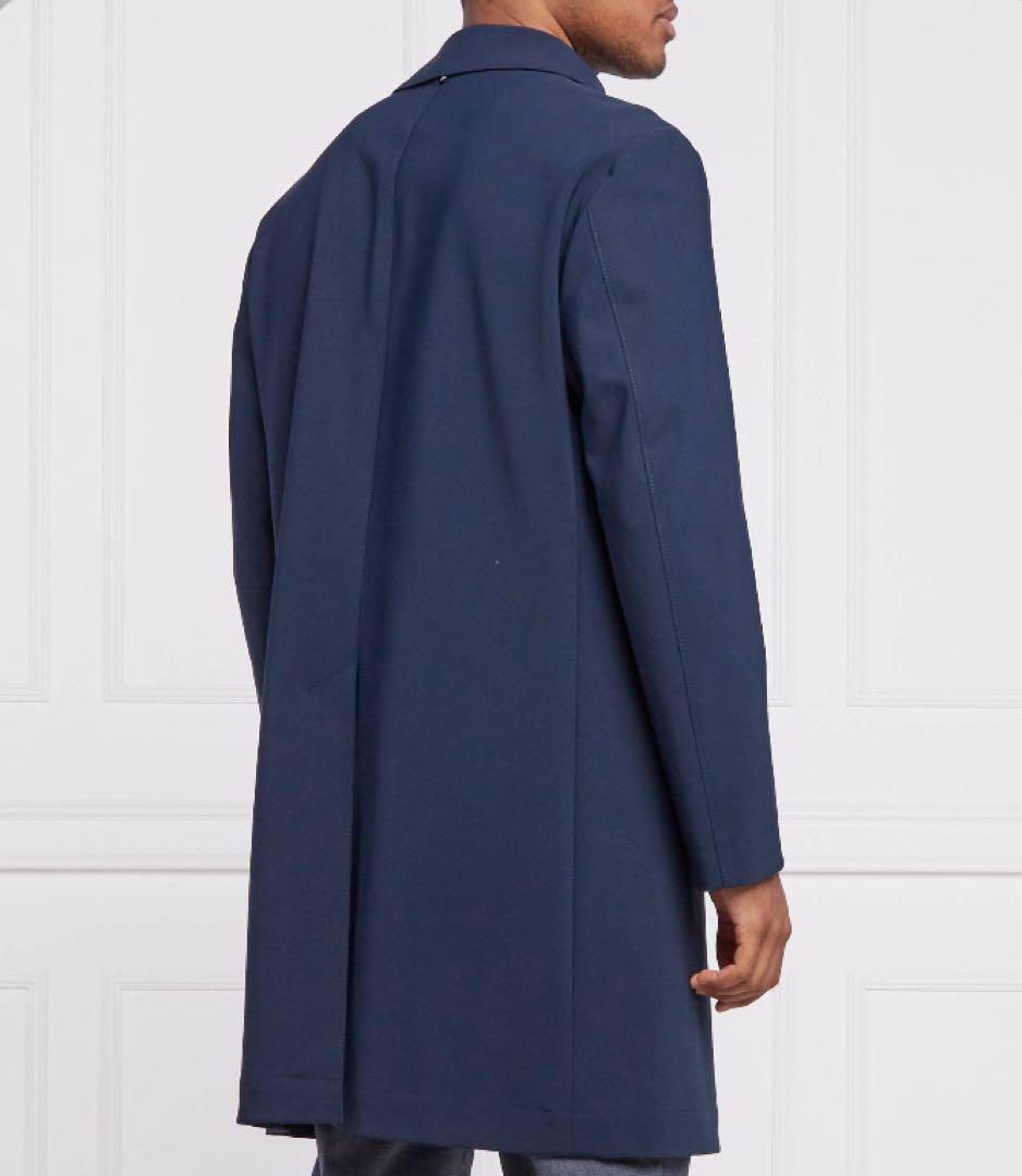 【美品】HUGO BOSS ネイビー ステンカラーコート ヒューゴボス　52