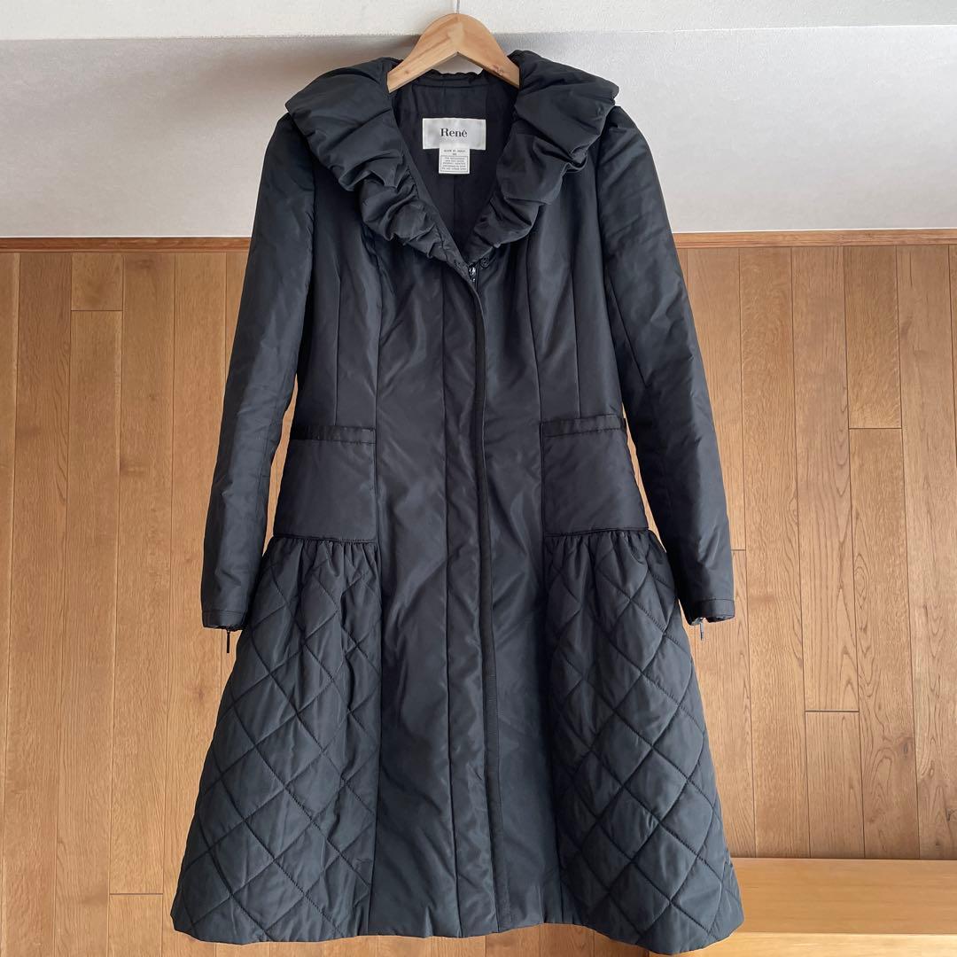 Rene ルネ　ロングコート プリンセスコート 女優襟