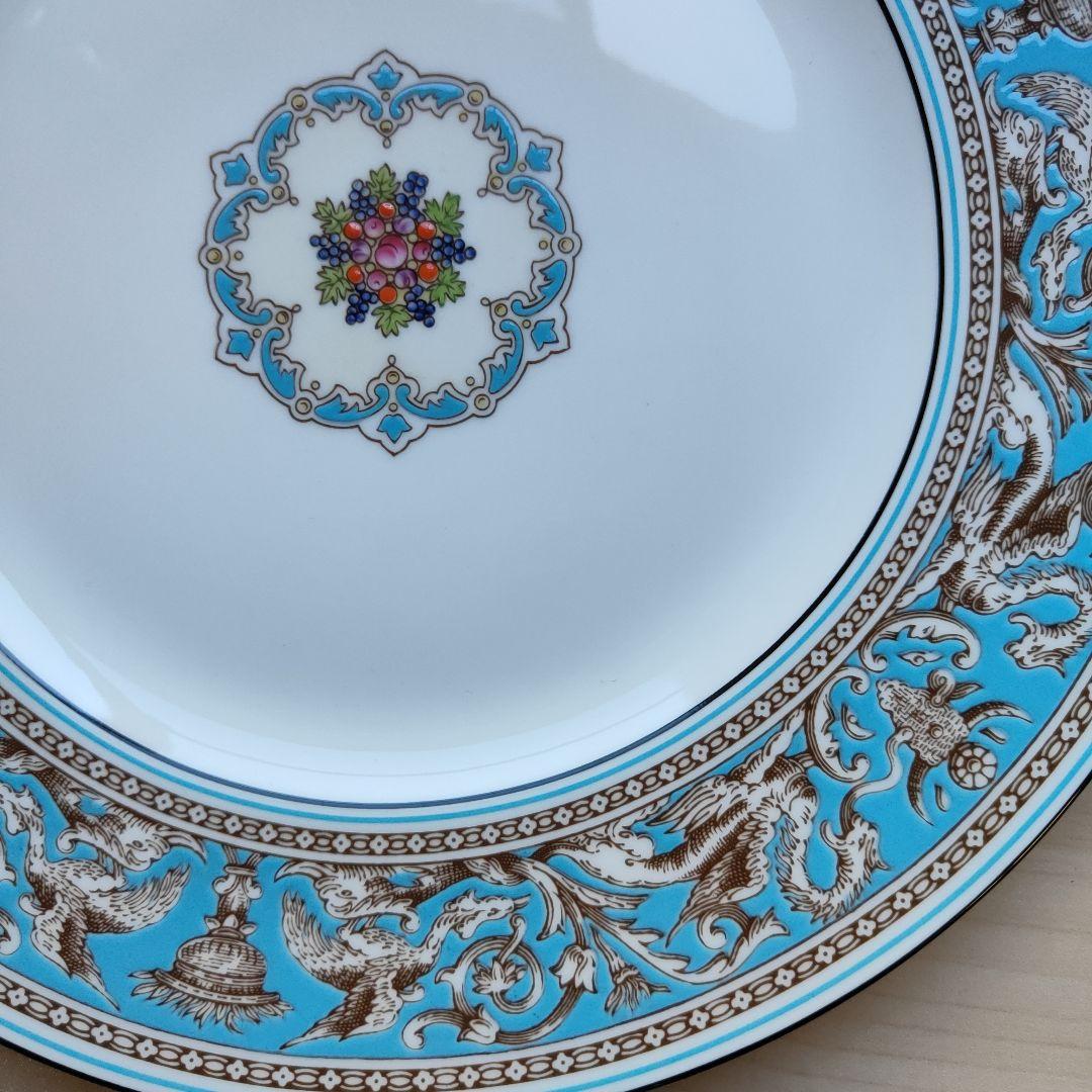 ウェッジウッド フロレンティーンターコイズ カップ＆ソーサー　大皿　２枚　黒壺