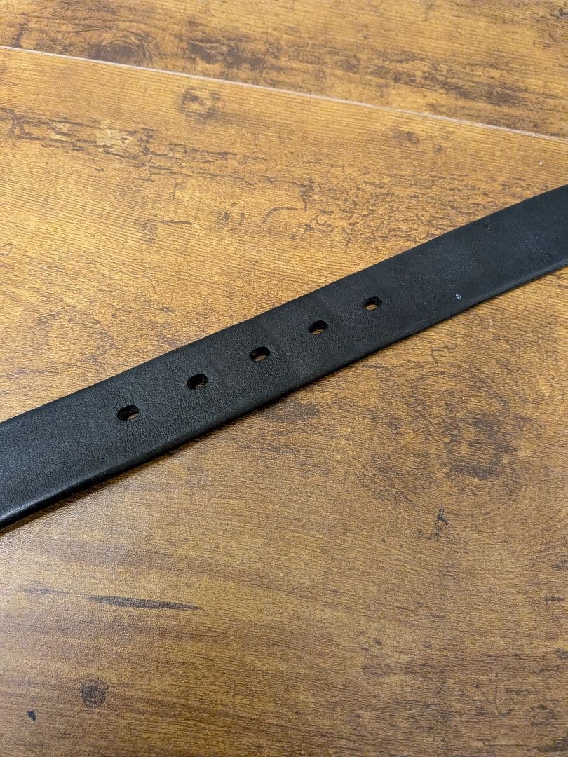 Vintage Works 黒レザー ベルト DH5702