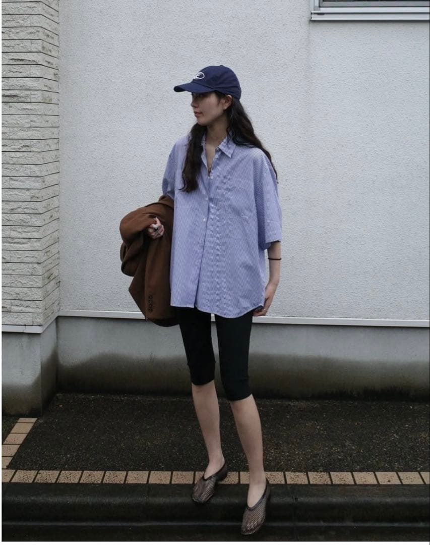 トップス CLANE HALF SLEEVE HUGE SHIRTS