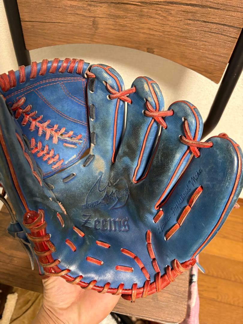 ジームス 硬式グローブ 青