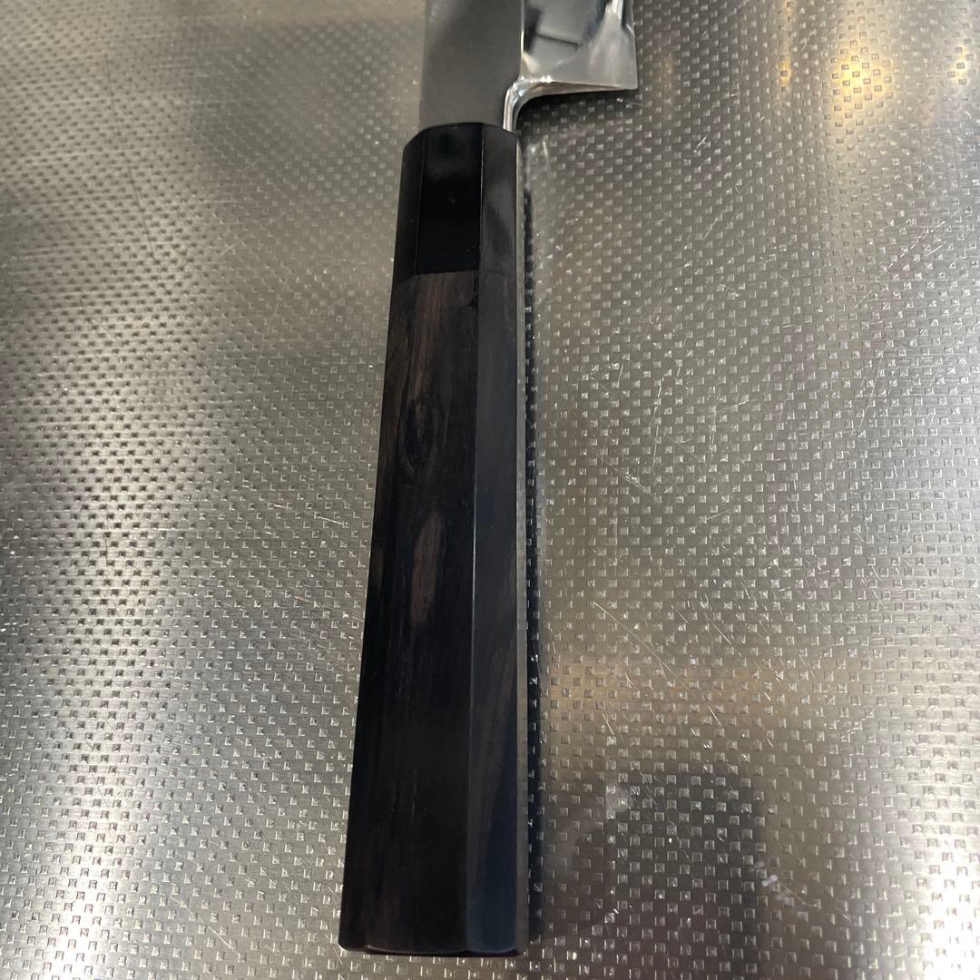 【堺打刃物】銀三鋼 切付240mm 黒檀八角水牛柄　和包丁