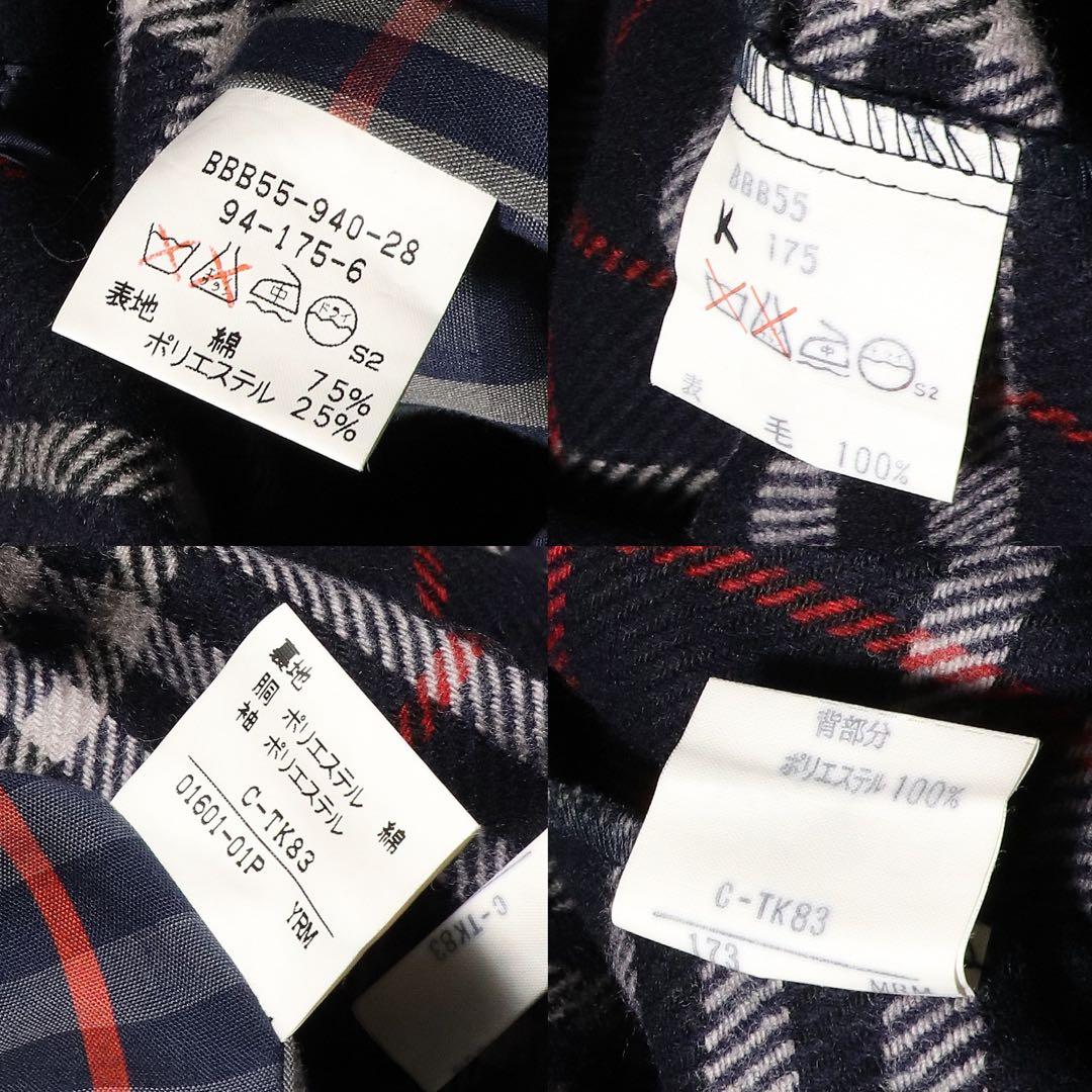 BURBERRY★ステンカラーコート★ノバチェック ライナー★ネイビー★90s