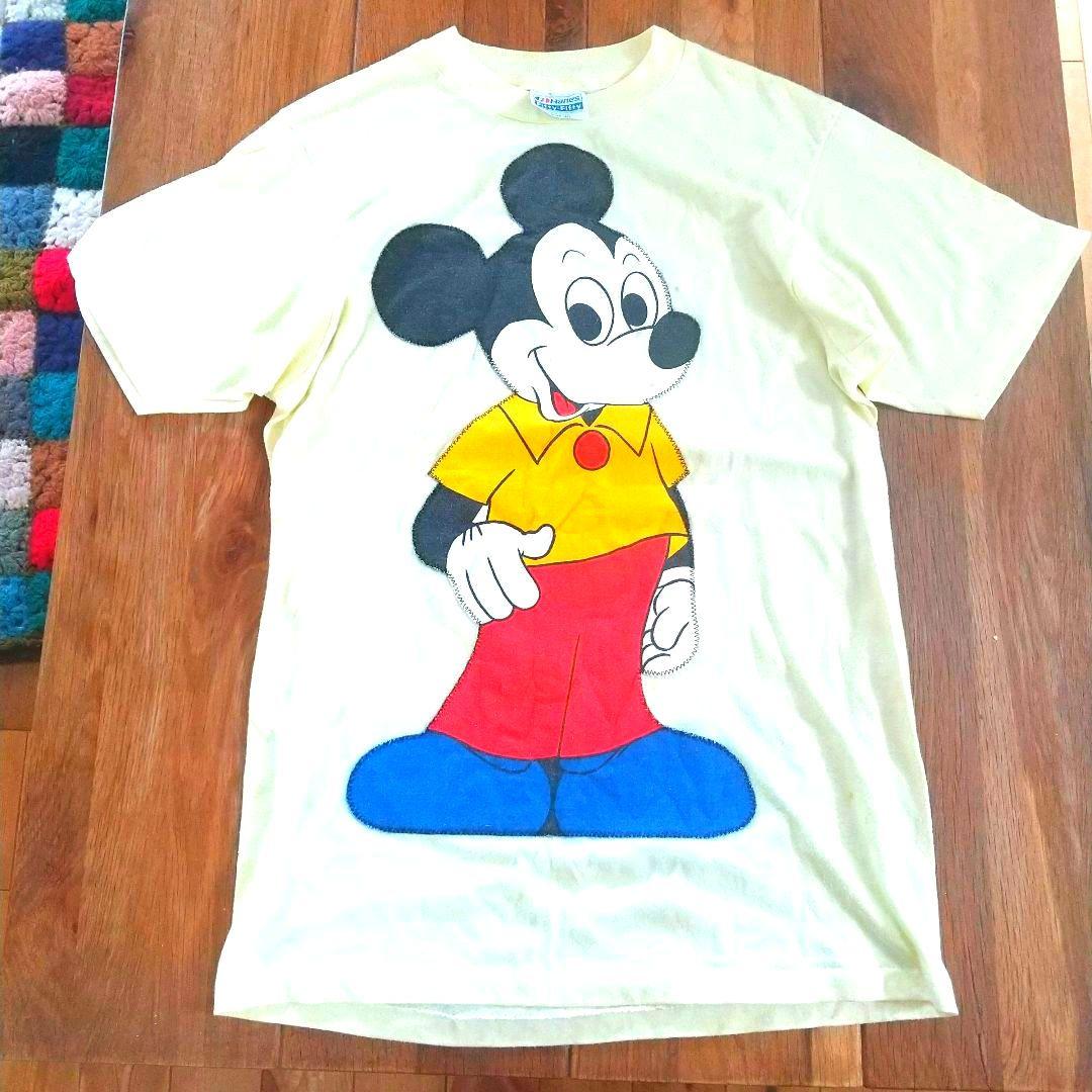 80s vintage mickey Tシャツ ディズニー 古着 パッチワーク