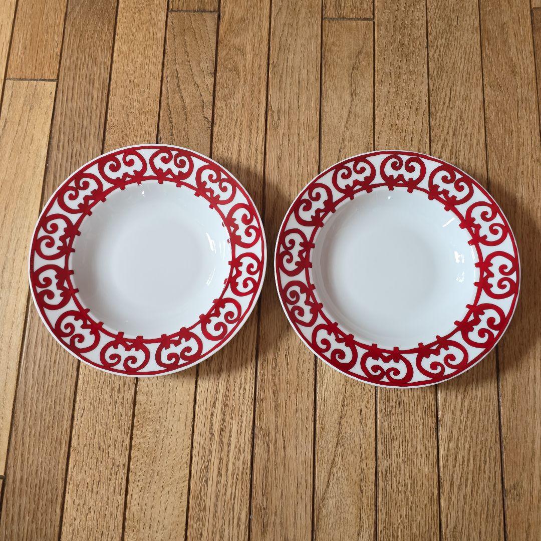 HERMES　Guadalquivir　　 クラシックデザイン皿 2枚セット