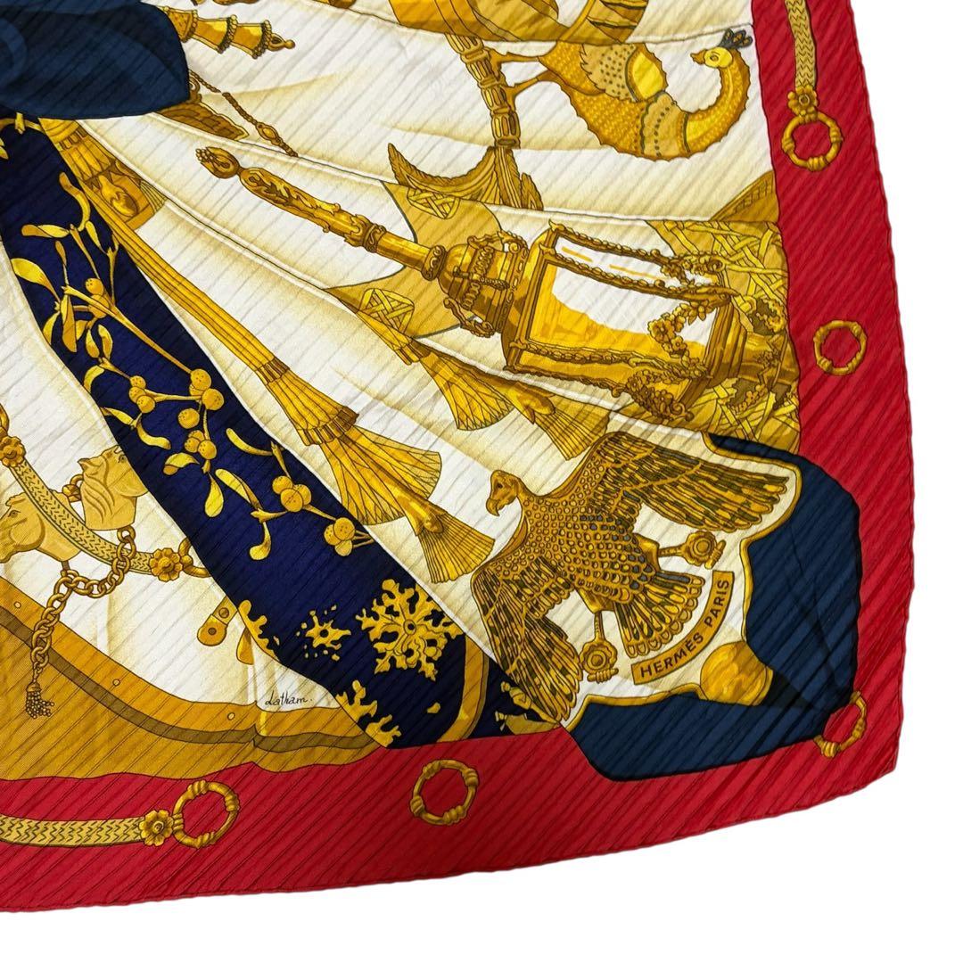 HERMES Soleil de Soie カレ90 プリセ シルクスカーフ
