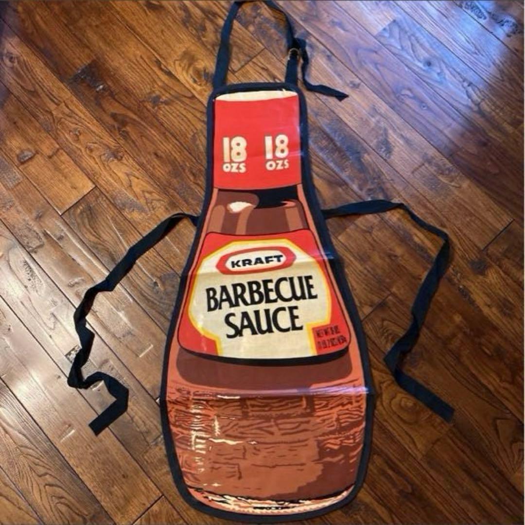 希少！70s 英国製 KRAFT バーベキューソース ボトル形 エプロン 企業物