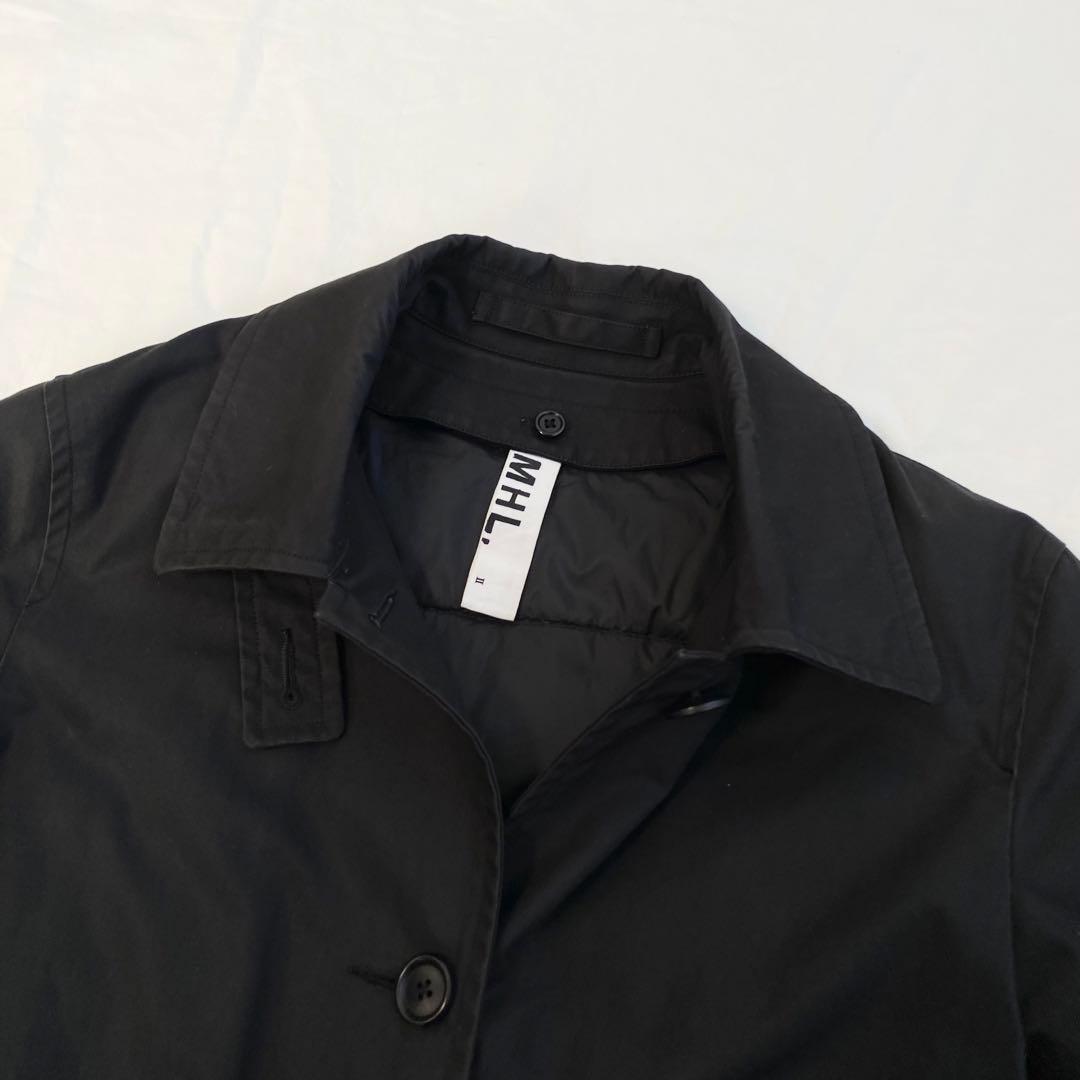美品✨マーガレットハウエル MHL. ステンカラーコート ダウンライナー付き 黒