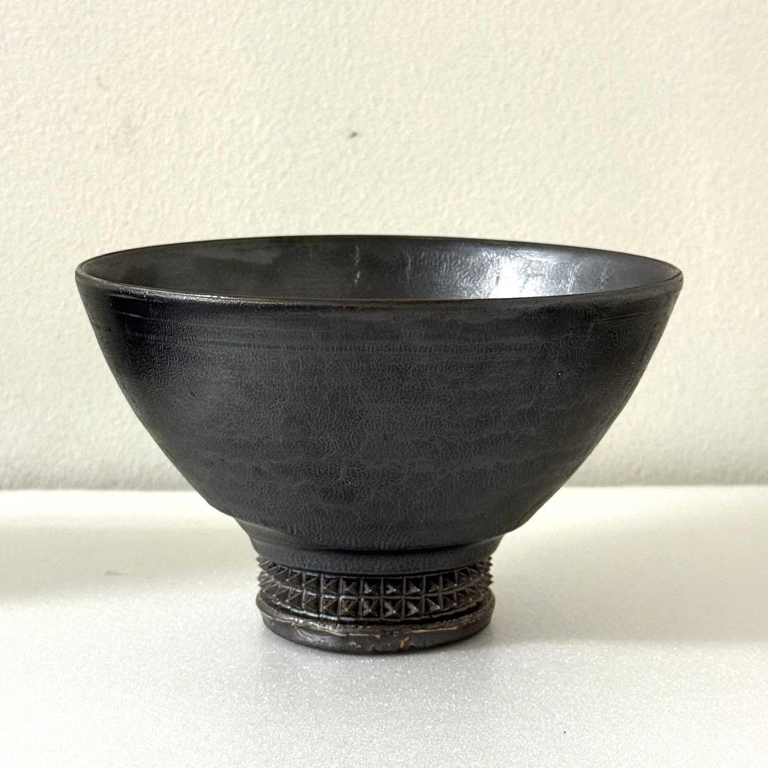 濱中史朗　スタッズ茶碗　レザー