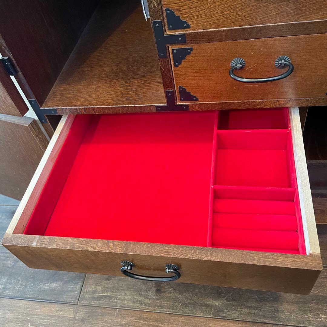 希少 箪笥 裁縫箱 木箱 からくり 隠し有り 古道具 和ダンス レトロ