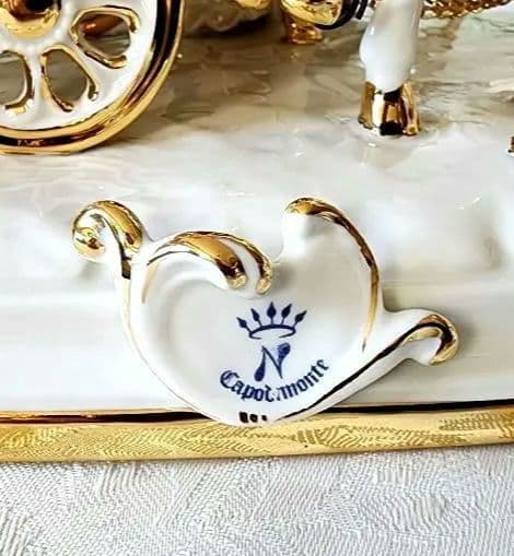 アンティーク イタリア カポデモンテ フィギュリン フィギュア リヤドロ 天使